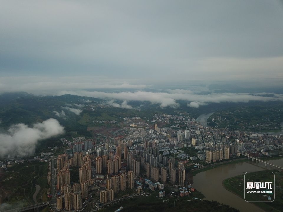 达州宣汉城建鉴赏航拍图