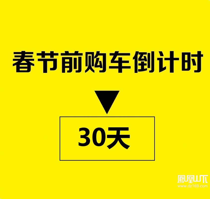 春节前购车倒计时——30天