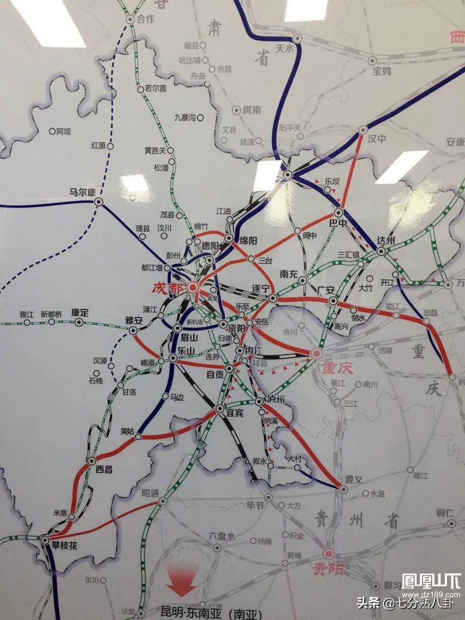 最新铁路规划图显示:达州将来也会构成"米"字形高铁