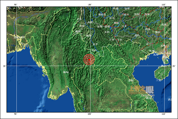 不得了雲南接壤處緬甸發生7級地震多災多難喲