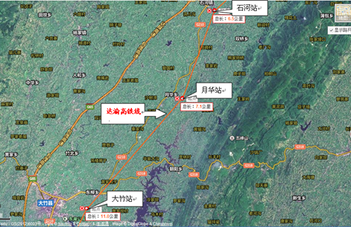 达渝铁路大竹段规划图图片